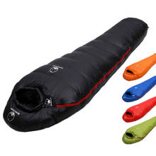 Outdoor Accessories White Goose Down Filled Adult Mummy Sleeping Bag Suitable For Winter Warmth 4 Thickness Camping Trip 2024 - buy cheap