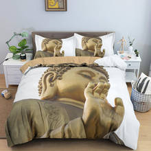 Drop Shipping Buddha Statue Single Double King Queen Size Duvet Cover Luxury Bedding Set With PIllowcase 2/3pcs Bedclothes 2024 - buy cheap