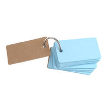 Papel kraft binder anel fácil flip cartões flash estudo almofadas de memorando diy papelaria 2024 - compre barato
