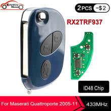 KEYECU Flip Keyless Remote ASK 433MHz ID48 Chip Replacement Fob for Maserati GranTurismo Quattroporte 2005-2011 FCCID: RX2TRF937 2024 - buy cheap