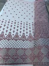 nigerian lace fabric luxury beaded embroidered lace SYJ-9586 african french tulle net lace fabric 2024 - buy cheap
