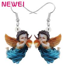 Newei brincos acrílicos para o dia dos namorados, anjo cupido, joia pingente, para mulheres, meninas, adolescentes, crianças, festival, acessório de presente 2024 - compre barato