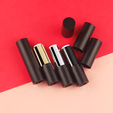 Tubo de batom vazio 12.1mm, recipiente preto, prateado, dourado, redondo, cosméticos, recarregável, bálsamo labial 2024 - compre barato