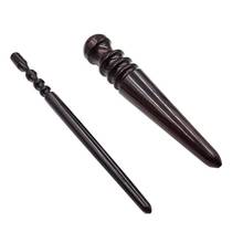 2 Pcs Leathercraft Slicker Round Burnisher , Ebony Wood Leather Burnisher Leather Slicker Tool, Leather polished rods Edge Slick 2024 - buy cheap