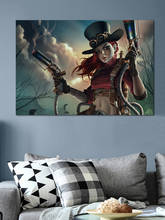 Maquillaje de chica Guerrero, armas steampunk, carteles de fantasía, imagen de pared, decoración del hogar, sala de estar, dormitorio, SH57 2024 - compra barato