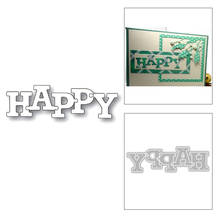 2020 New Capital English Sentiment Letter Words Happy Metal Cutting Dies For Making Greeting Card Paper Scrapbooking No Stamps 2024 - buy cheap