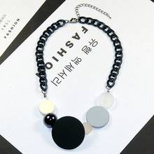 2009 New Colour Short Necklace Fashion Resin Sweater Chain Women's Necklace Wholesale 2024 - buy cheap