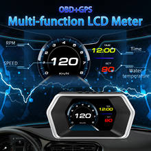 Pantalla HUD electrónica para coche, velocímetro GPS con modo Dual, P17, OBD, OBD2 +, PK C1, RPM, Temp 2024 - compra barato