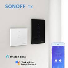 SONOFF-Interruptor de pared inalámbrico T0 T1 T2 T3, enchufe de pared eWelink inteligente, Control por aplicación, funciona con Alexa y Google Home, UE, EE. UU., Reino Unido 2024 - compra barato