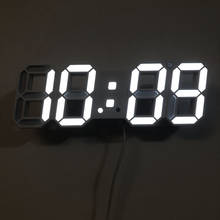 Часы настенные электронные светодиодные с термометром и календарем 2024 - купить недорого