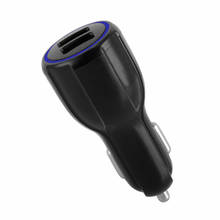 3.1A Dual USB Port Car Charger With Cigarette Lighter LED Light​ QC3.0 Fast Charging Phone Chargers For 12-24V Vehicle Trucks 2024 - buy cheap