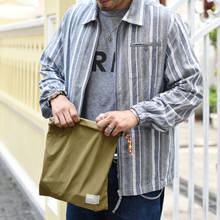 Мужская полосатая рубашка Saucezhan из хлопка и льна с длинными рукавами, Повседневная рубашка на весну и осень 2024 - купить недорого