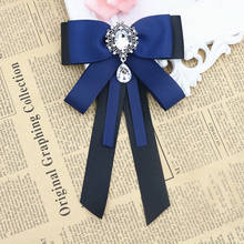 Fashion Neck Ties Corsage Broche Bowknot Fabric Ribbon Brooch Collar Bow Brooch Pins For Women Dress Shirt Jewelry 2024 - buy cheap