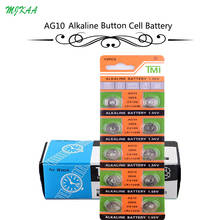 200 piezas = 20 tarjetas AG10 LR54 Batería alcalina de moneda de 1,55 V SR54 389 189 LR1130 SR1130 baterías de botón para reloj de juguete remoto 2024 - compra barato
