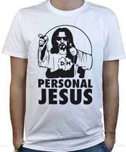 T-Shirt Personal Jesus Music Synth Pop White Writing Funny Cotton Confortable Tops Tee Shirt 2024 - buy cheap