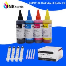 INKARENA 4×100ml Refill Ink + 950 951 XL Printer Ink Cartridge For HP Officejet Pro 8630 8640 8650 8660 8615 8616 8625 Printers 2024 - buy cheap