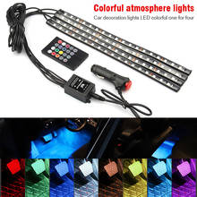 4 Pcs Car Interior Footwell Light Strip 12 LED RGB Atmosphere Lamp PC Soft Rubber Waterproof Decoration Lighting For Truck Car 2024 - buy cheap