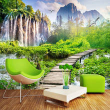 Custom 3D Wall Murals Wallpaper Home Decor Waterfall Nature Landscape Photo Wall Paper For Living Room Bedroom Background Mural 2024 - buy cheap