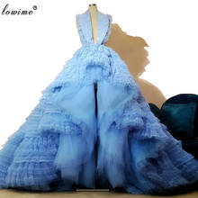 Sky Blue Special Celebrity Dresses 2020 Hi-Lo Woman Runaway Red Carpet Dresses Fashion Couture Rhotography Gowns вечернее платье 2024 - buy cheap