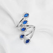 Женское кольцо с натуральным драгоценным камнем MeiBaPJ, Настоящее серебро 925 пробы, ювелирные украшения для свадьбы 2024 - купить недорого