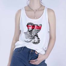 Women Vest Tank Tops Streetwear David Michelangelo Print 2020 Harajuku Casual Sleeveless Tops Ladies Harajuku Casual Large Size 2024 - buy cheap