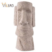 VILEAD 5 Style Stone Easter Island Moai Statuettes Pukao Figurines Easter Day Decoration Ornaments For Home Store Living Room 2024 - buy cheap