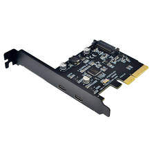 USB 3,1 PCIE Raiser карта двойной Реверсивный USB 3,1 Gen 2 type-C порта PCI-E PCI Express X4 SATA 15Pin Разъем 10 Гбит/с добавить на карту 2024 - купить недорого