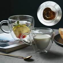 Double Wall Heart Love Shaped Glass Mug Heat-resisting Creative Lover Coffee Cups Mug Gift For Drinking Coffee Or Tea Nice Gift 2024 - buy cheap
