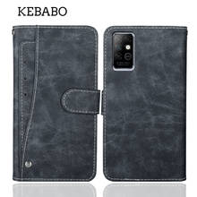 Funda de lujo para Infinix Note 8, cubierta protectora de cuero con tapa Vintage de 6,95 pulgadas para negocios, con ranuras para tarjetas 2024 - compra barato