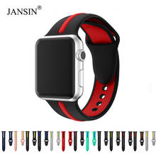 JANSIN Silicone band for apple watch series 5 4 3 2 sport strap for iwatch 38mm/42mm/40mm/44mm strap strape colorful replacement 2024 - buy cheap