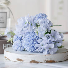 Artificial Flowers Hydrangea Bouquet Home Wedding Autum Silk Plastic Glower Fake Flower Party Room Decor 2024 - buy cheap