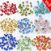 144/1440p ss3 Round color pointed foiled back Cut glass stone czech crystal rhinestones Nail Art decoration jewelry making Beads 2024 - buy cheap