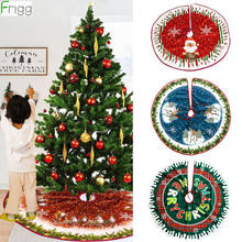 Santa Claus 2020 Christmas Tree Skirt Faux Fur Merry Christmas Decorations For Home Ornaments Xmas Tree Decor Navidad New Year 2024 - buy cheap