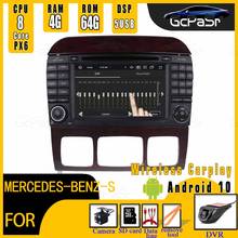 5usb dsp reprodutor multimídia android 10 din carro dvd gps para mercedes benz w215 w220/s280/s320/s350/s400/s430 gps rádio multimídia 2024 - compre barato