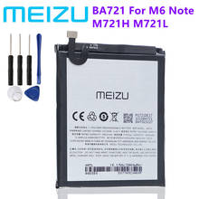 Meizu-batería BA721 para móvil, 100% Original, 4000mAh, número de seguimiento, para Meizu Note 6 M6 M721H M721L 2024 - compra barato