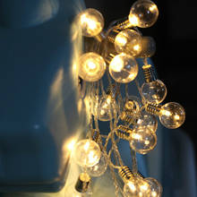 Lâmpada de led a pilha para decoração, 2.5m, 20led, 3cm, luz de fadas, guirlanda de natal, festa de casamento, decoração de quarto, luzes de cordão