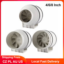 4/6/8 Inch Exhaust Fan Inline Duct Fan Pipe Air Ventilator Kitchen Bathroom Toilet Wall Extractor Ventilation Fans 220V 2024 - buy cheap