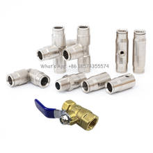 Conector en T de bloqueo deslizante de 3/8 "y 9,52mm, conector rápido de válvula de acoplamiento, codo, rosca 10-24UNC 2024 - compra barato