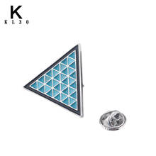 Game Detroit Become Human Brooches Pins Blue Metal Enamel Triangle Badge For Women Men Lapel backpack bags Hat Jewelry 2024 - buy cheap