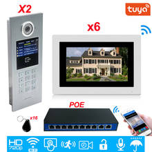 TuyaSmart APP WiFi Door Phone IP Video Intercom for2 Doors Building Home Access Control System Password+IC Card 7'' Touch Screen 2024 - buy cheap