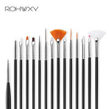 ROHWXY Nail Brush For Manicure Gel Brush For Nail Art 15Pcs/Set Ombre Brush For Gradient For Gel Nail Polish Painting Drawing 2024 - buy cheap