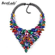 Best lady Color Hot Crystal Gem Luxury Bridal V Shaped Rhinestone Wedding Maxi Statement Necklace Collar  Necklace &Pendants0120 2024 - buy cheap