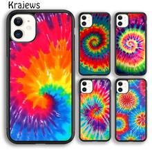 Krajews Colorful Tie Dye Rainbow Phone Case Cover For iPhone 5s SE 6s 7 8 plus X XS XR 11 12 13 pro max Samsung S8 S9 S10 Plus 2024 - buy cheap