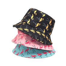 2021 Luxury Panama Bucket Hat Men Women Summer Bucket Cap Flamingo Print Bob Hat Hip Hop Gorros Fishing Fisherman Hat 2024 - buy cheap