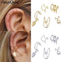 5pcs/set Ear Cuffs Gold Leaf Star Clip Ring Earrings for Women No Piercing Fake Cartilage Earring Stud Earrings Ear Clip Cuff 2024 - buy cheap