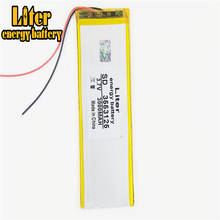 Bateria recarregável de polímero de lítio li-po, 3.7v 3000mah 3553125 para mp4 mp5 gps pad e-book tablet pc powe 2024 - compre barato