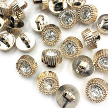 11MM 30/50/100pcs Plating Rhinestone Shank Buttons Shirt DIY Crafts Sewing Apparel Accessories PT312 2024 - buy cheap