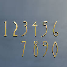 DIY 0-9# Brass House Number /50mm or 70mm Height / Modern Plaque Number House Hotel Door Address Digits Plate Sign 2024 - buy cheap