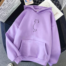 Harajuku Oversize Hoodies Sudadera Mujer Winter Women Hoody Sweatshirts Autumn Long Sleeve Cartoon Cat Print Graphic 2024 - buy cheap