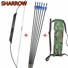 1Set 54" 30-50lbs Archery Folding Recurve Bow Fishing Straight Bow 6pcs Glassfiber Arrow Arrow Quiver For Hunting Accessories 2024 - buy cheap